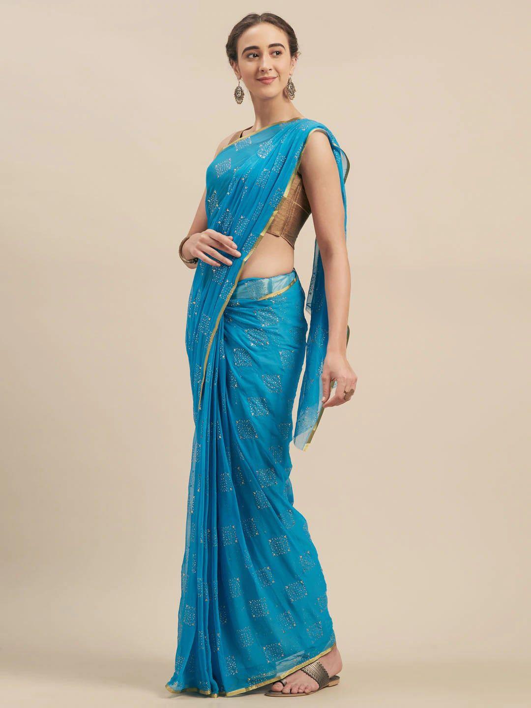 moksha-designs-turquoise-blue-&-gold-toned-embellished-zari-pure-chiffon-saree