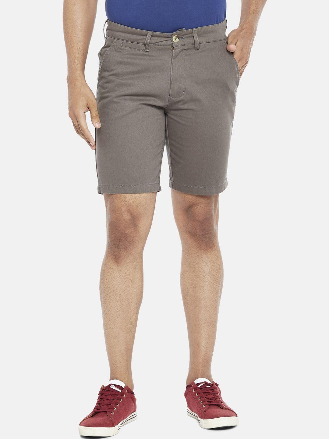 byford-by-pantaloons-men-olive-green-slim-fit-low-rise-pure-cotton-regular-shorts