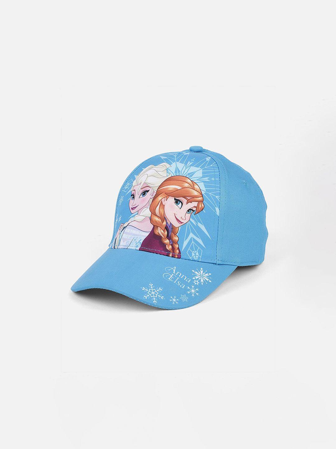 kids-ville-girls-blue-&-pink-frozen-printed-baseball-cap