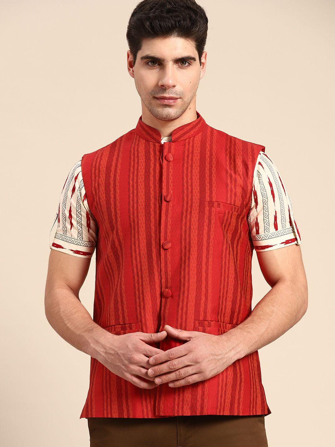 anouk-men-red-ethnic-nehru-jacket