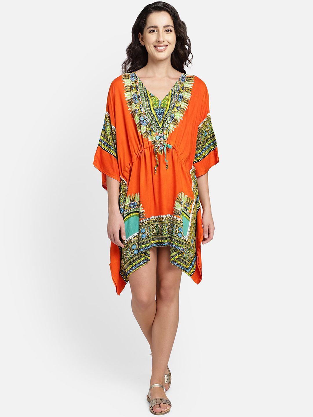aditi-wasan-orange-floral-kaftan-dress
