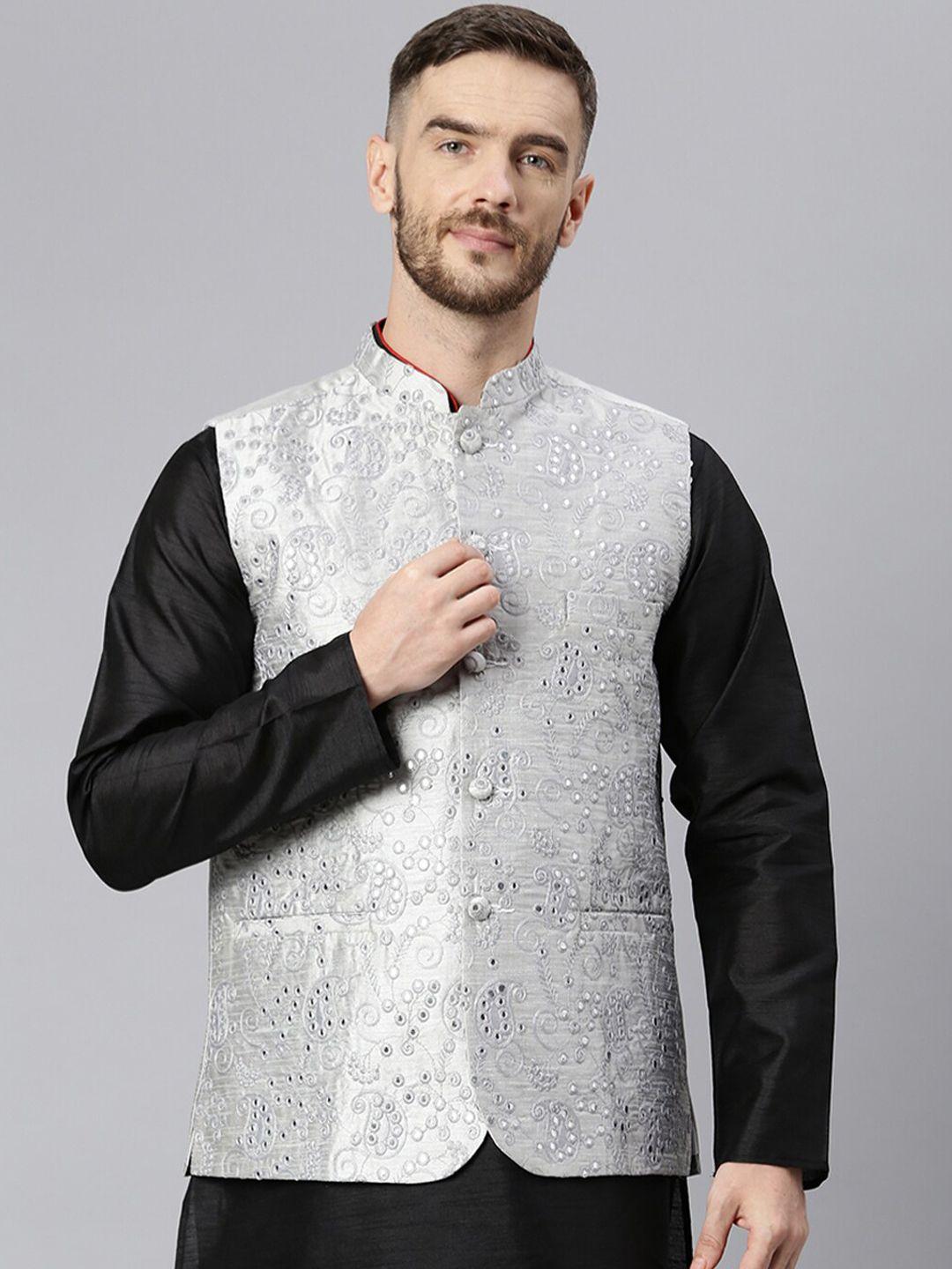 hangup-men-grey-embroidered-nehru-jacket