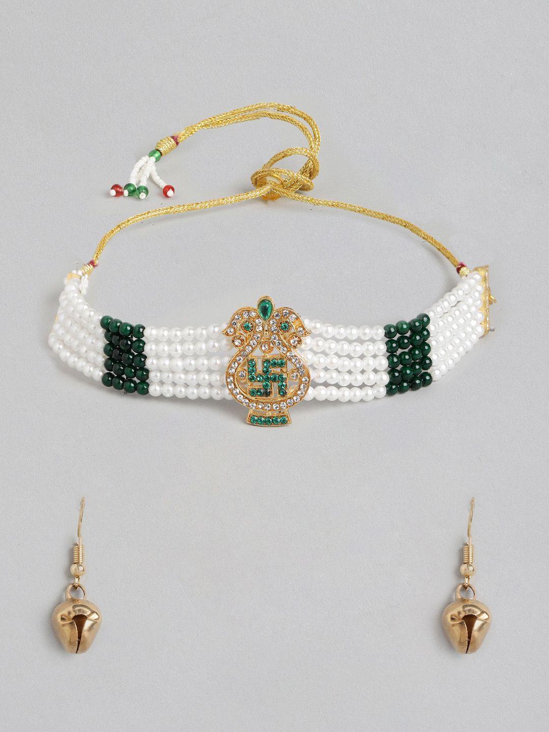 anouk-white-&-green-gold-plated-stone-studded-&-beaded-layered-jewellery-set