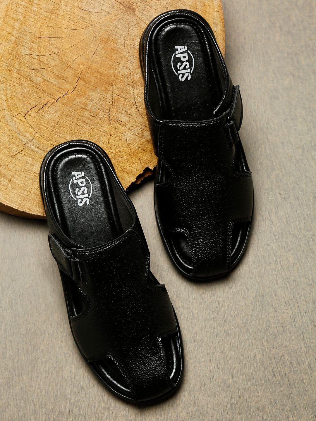 apsis-men-black-solid-comfort-sandals