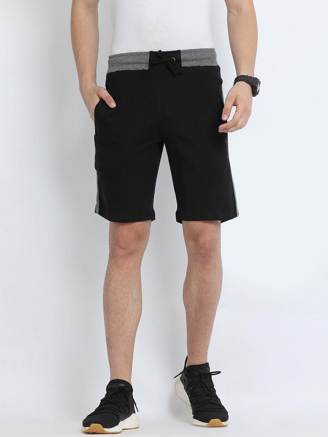 crocodile-men-black-slim-fit-outdoor-sports-shorts