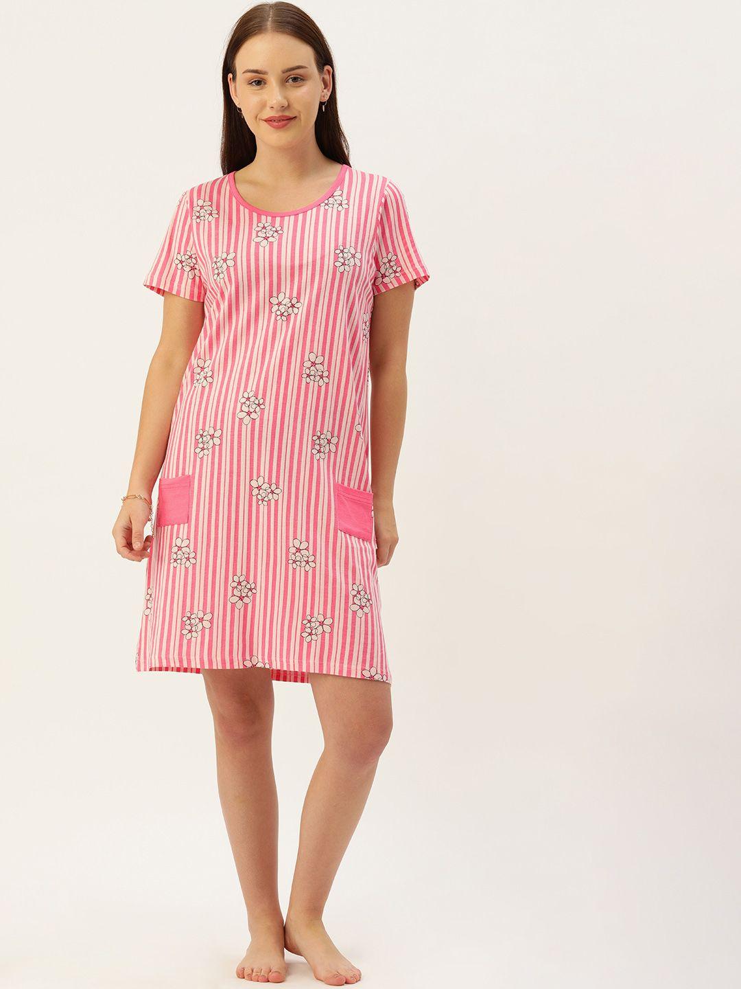 galypso-pink-floral-striped-cotton-t-shirt-nightdress