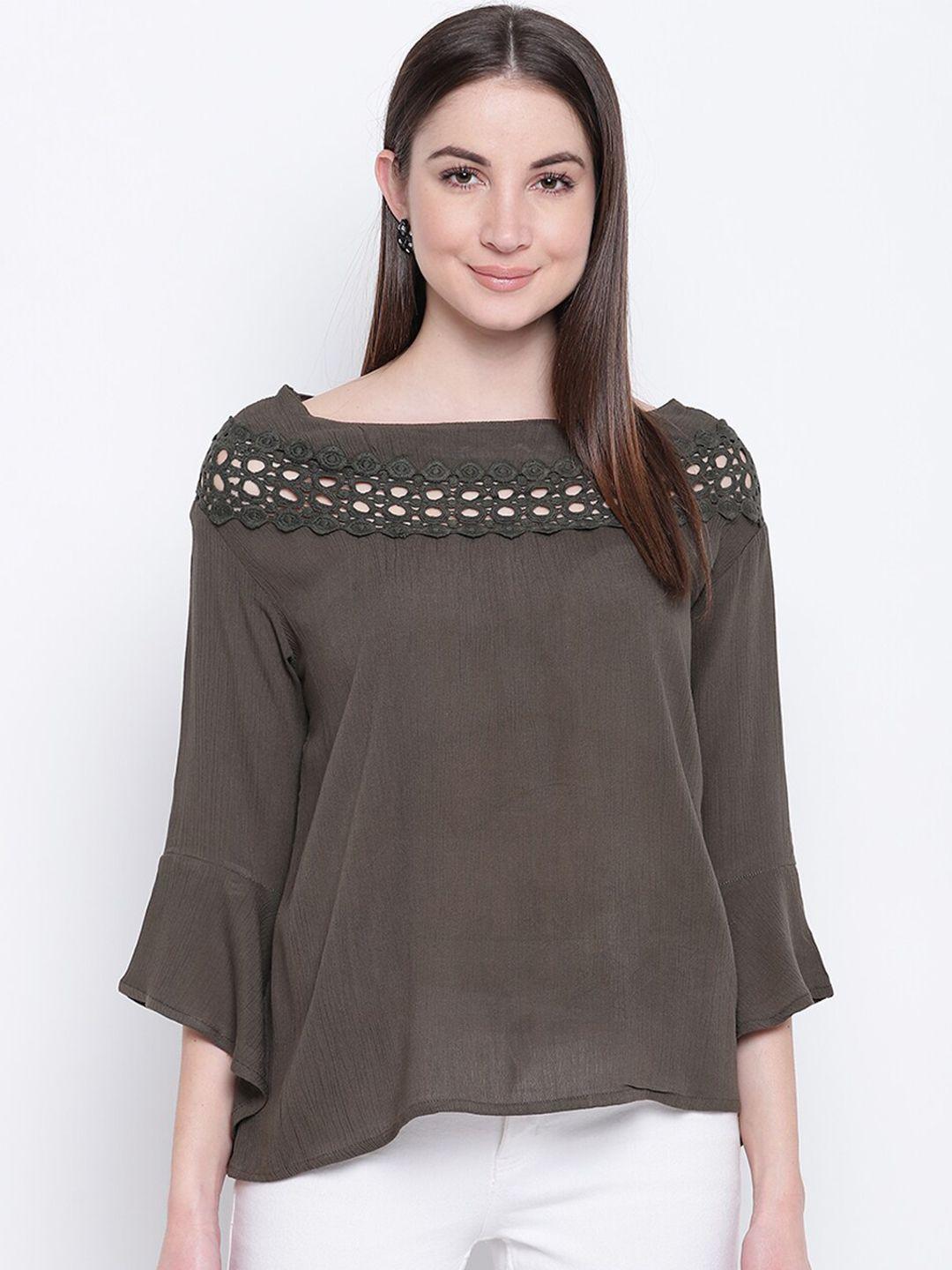 mayra-olive-green-a-line-top