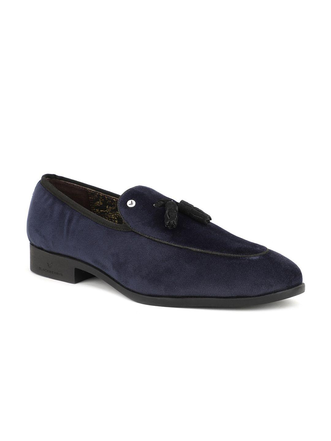 blackberrys-men-navy-blue-velvet-slip-on-sneakers