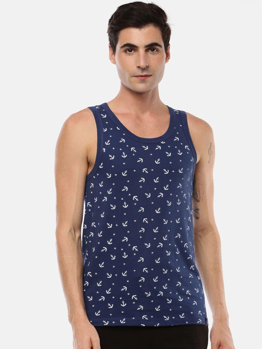 force-nxt-men-navy-blue-&-white-printed-cotton-innerwear-vest-mnal-433-r2-nvy