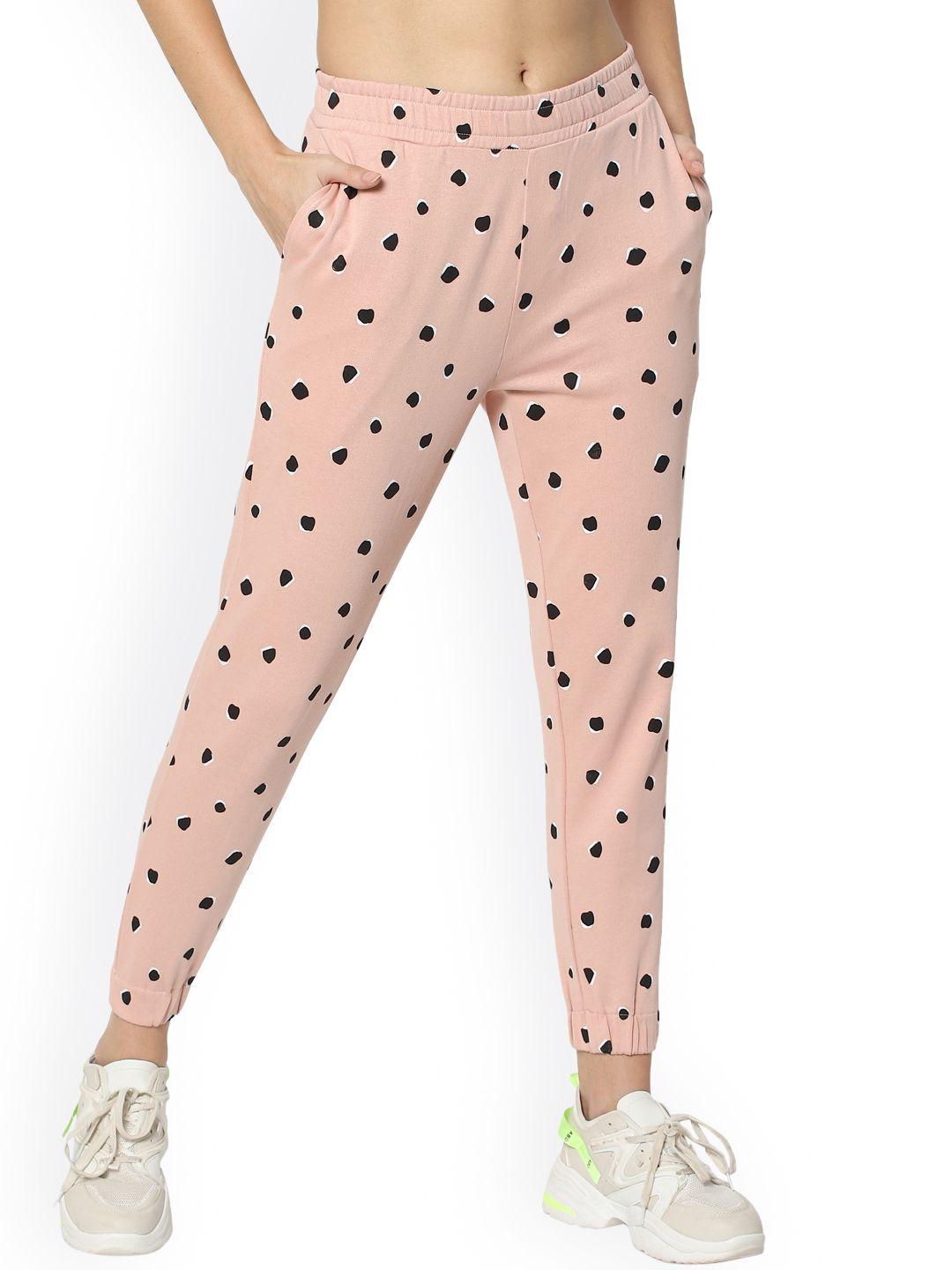 only-women-pink-&-black-printed-cotton-joggers
