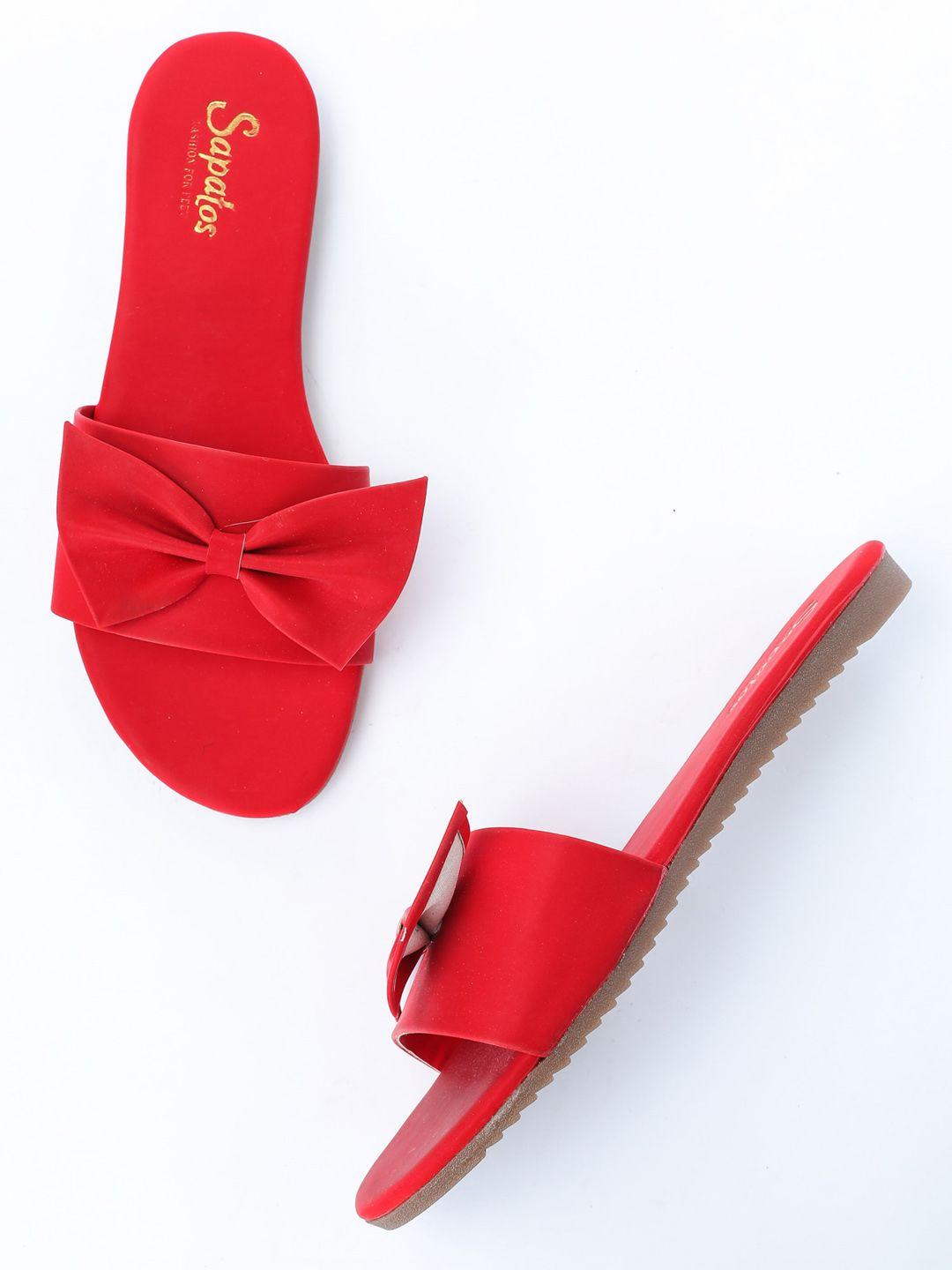 sapatos-women-red-open-toe-flats-with-bows