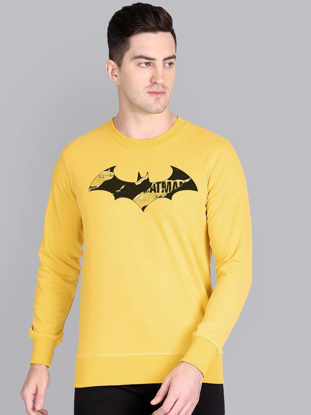 free-authority-men-yellow-batman-printed-sweatshirt