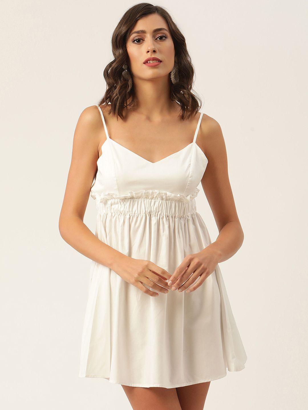 kendall-&-kylie-white-a-line-mini-dress