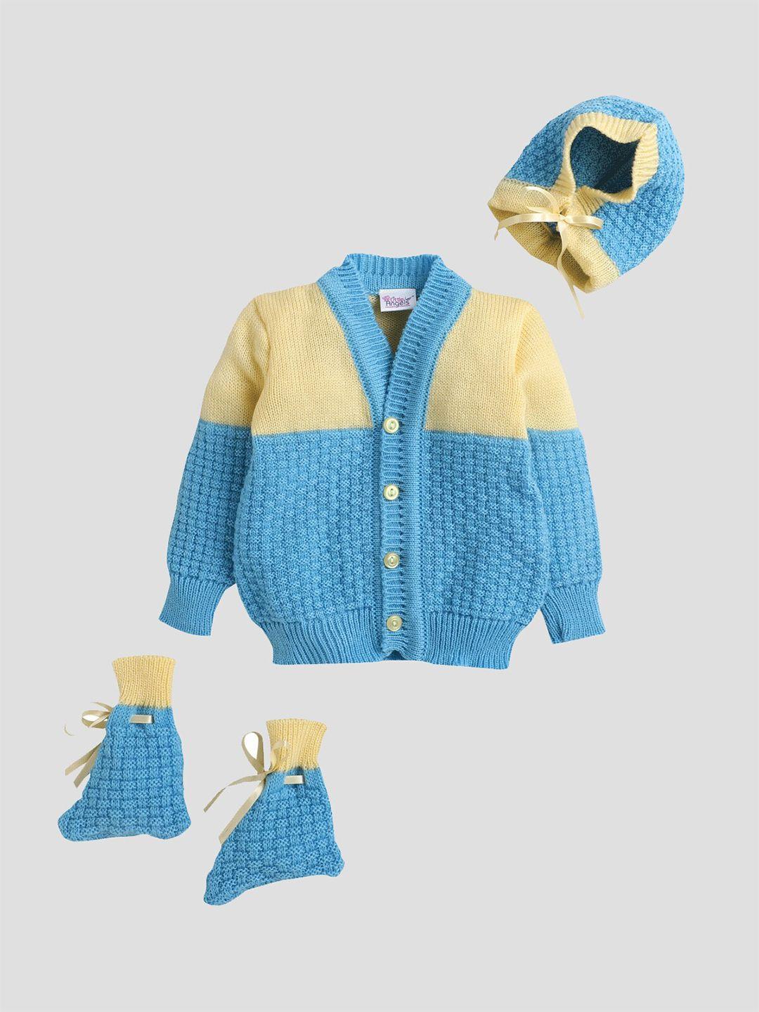 little-angels-kids-blue-&-yellow-ribbed-front-open-sweater-set