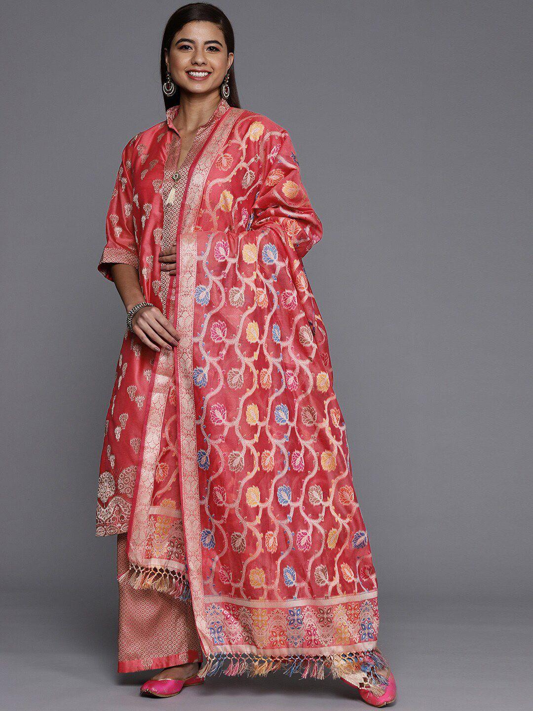 chhabra-555-pink-&-beige-zari-woven-design-unstitched-banarasi-dress-material