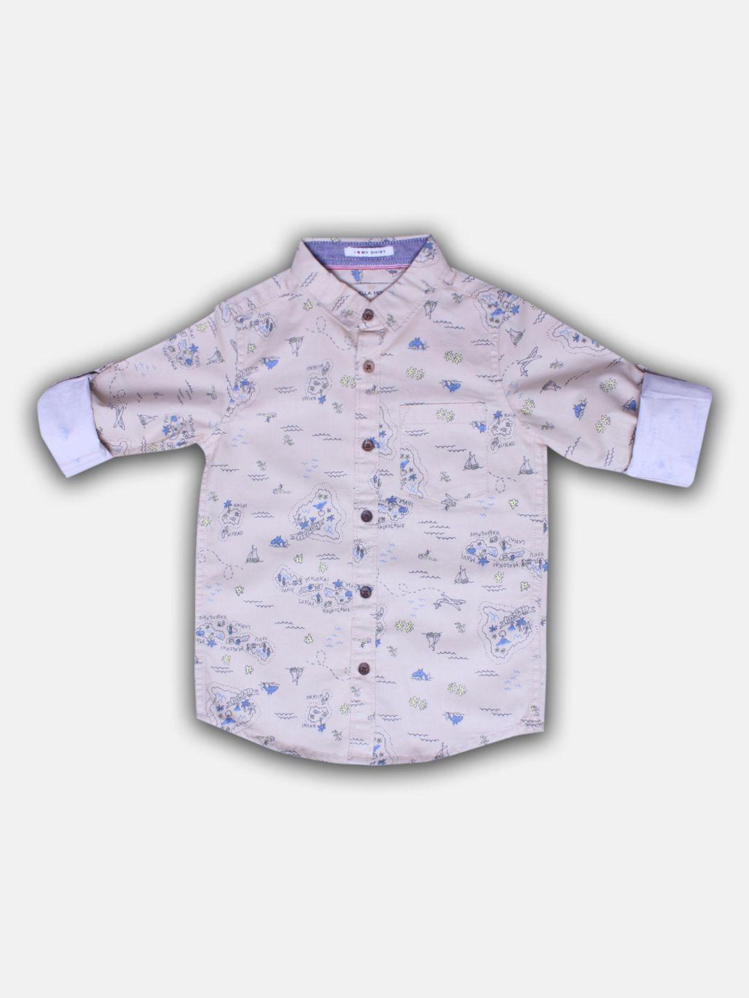 bella-moda-boys-khaki-opaque-printed-casual-shirt