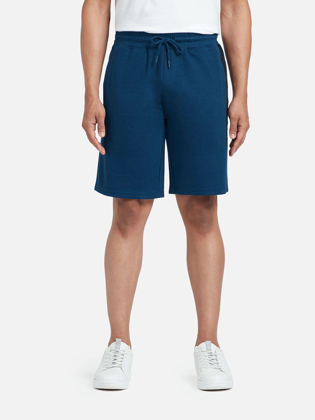 xyxx-men-teal-blue-solid-cotton-regular-shorts
