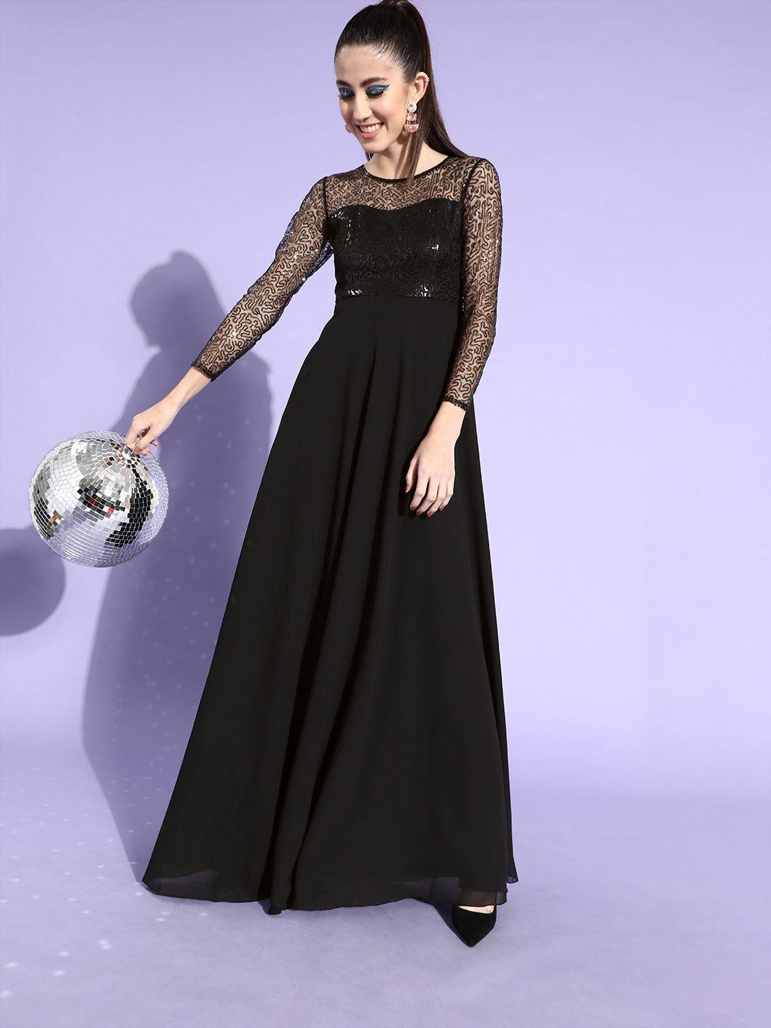 miss-chase-black-sequin-empire-style-gown