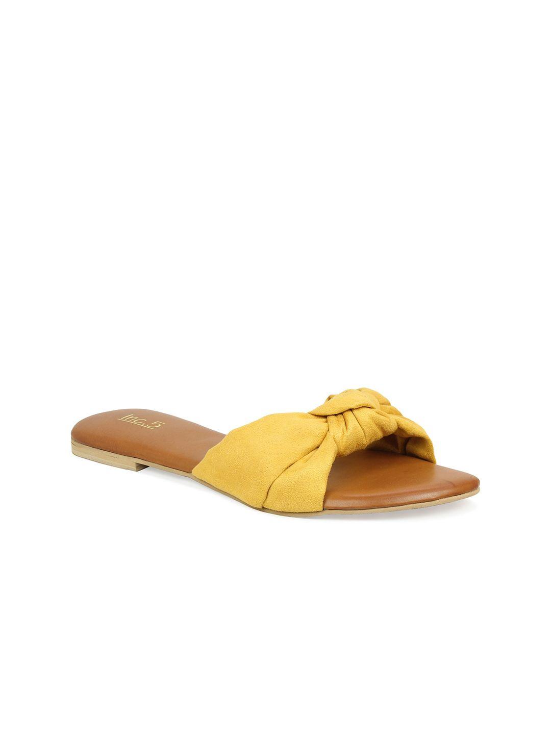 inc-5-women-mustard-and-brown-open-toe-flats-with-bow-detail
