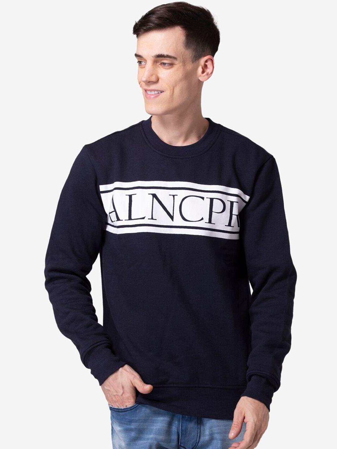 allen-cooper-men-navy-blue-&-white-printed-sweatshirt
