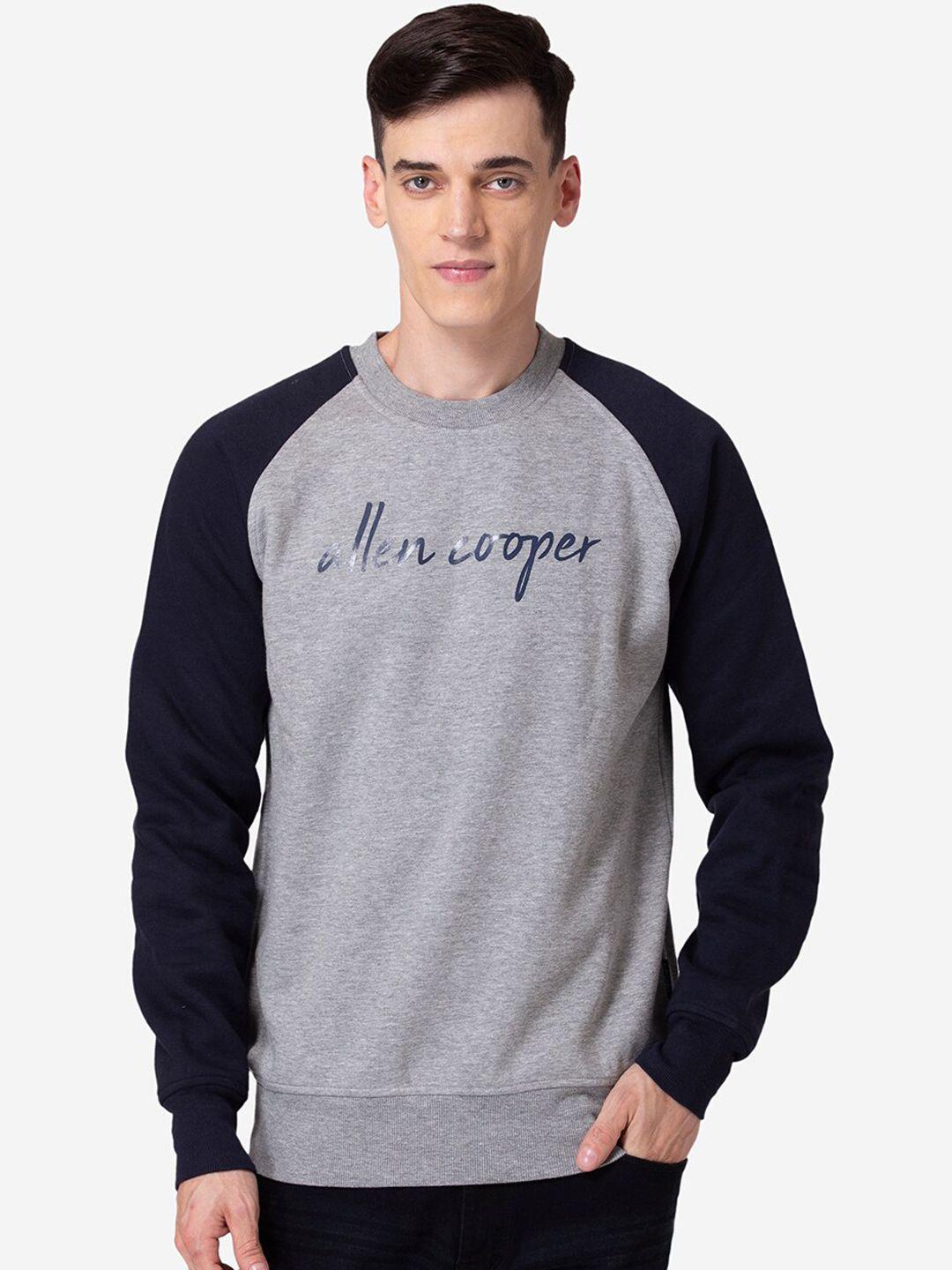 allen-cooper-men-grey-melange-&-black-printed-sweatshirt