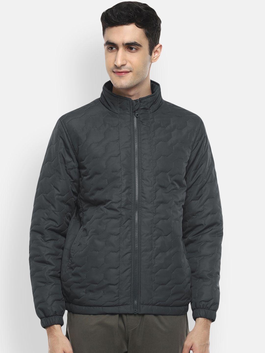 red-chief-men-charcoal-water-resistant-padded-jacket