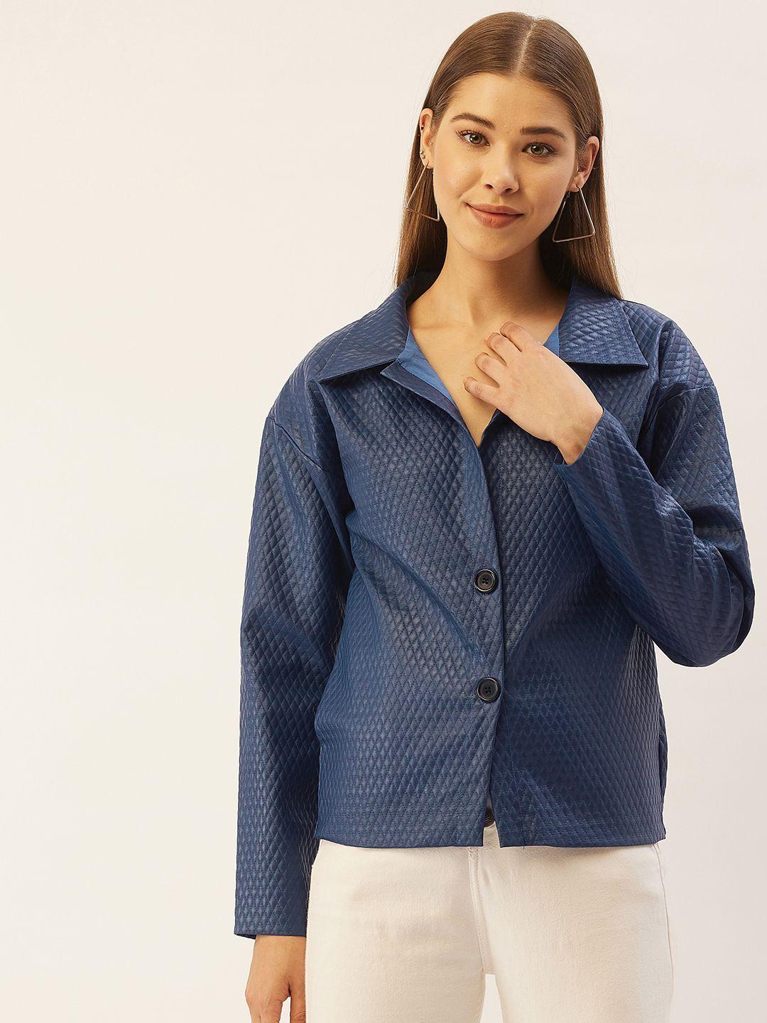 belle-fille-women-navy-blue-self-design-lightweight-quilted-jacket