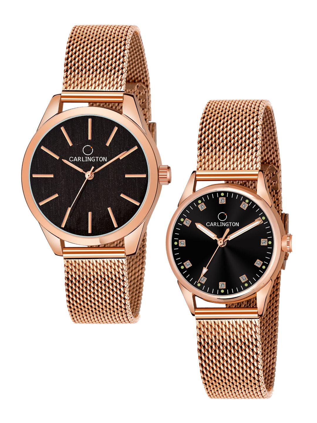 carlington-women-set-of-2-bracelet-style-straps-analogue-watches-ct2001-ct2003