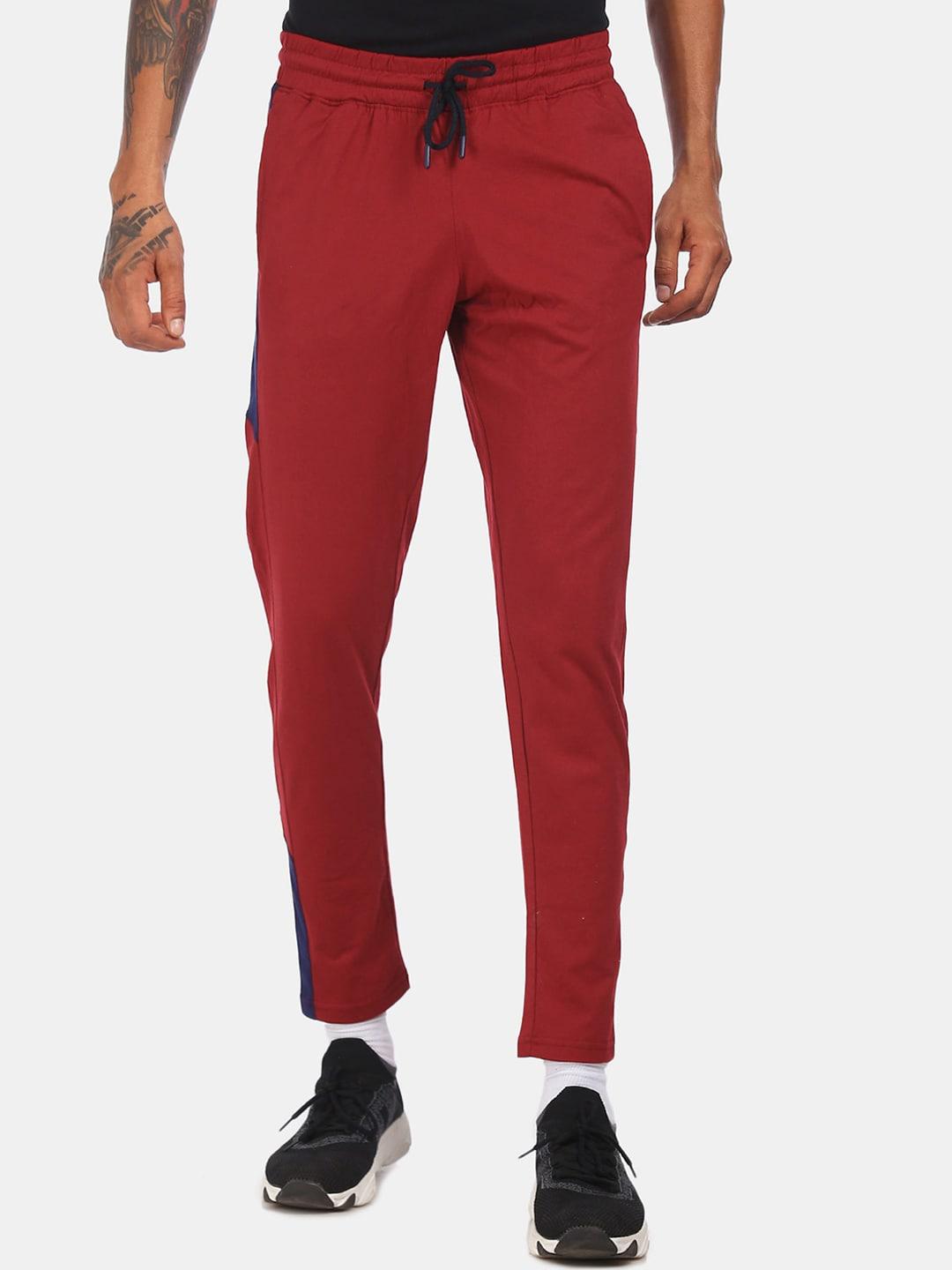 colt-men-red-solid-track-pants