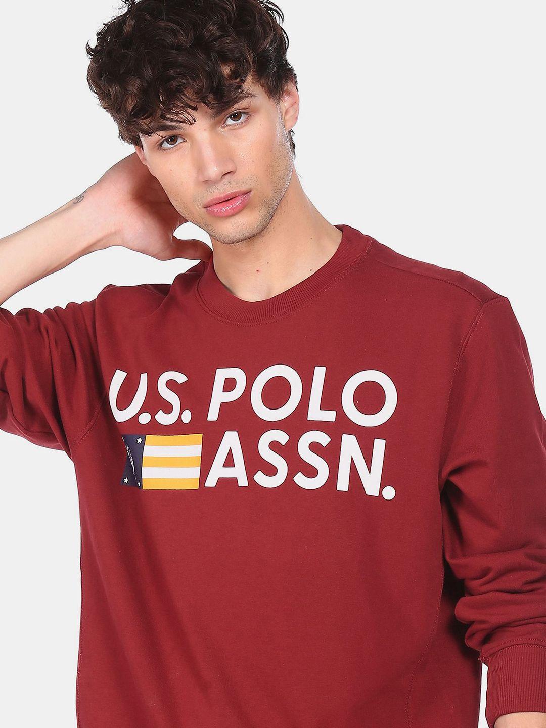 u.s.-polo-assn.-denim-co.-men-red-printed-crew-neck-sweatshirt