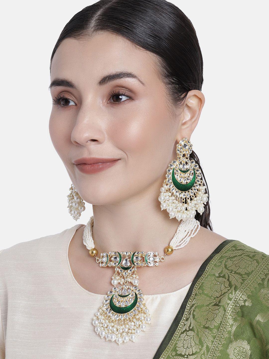 i-jewels-green-gold-plated-pearl-kundan-enamel-necklace-jewellery-set