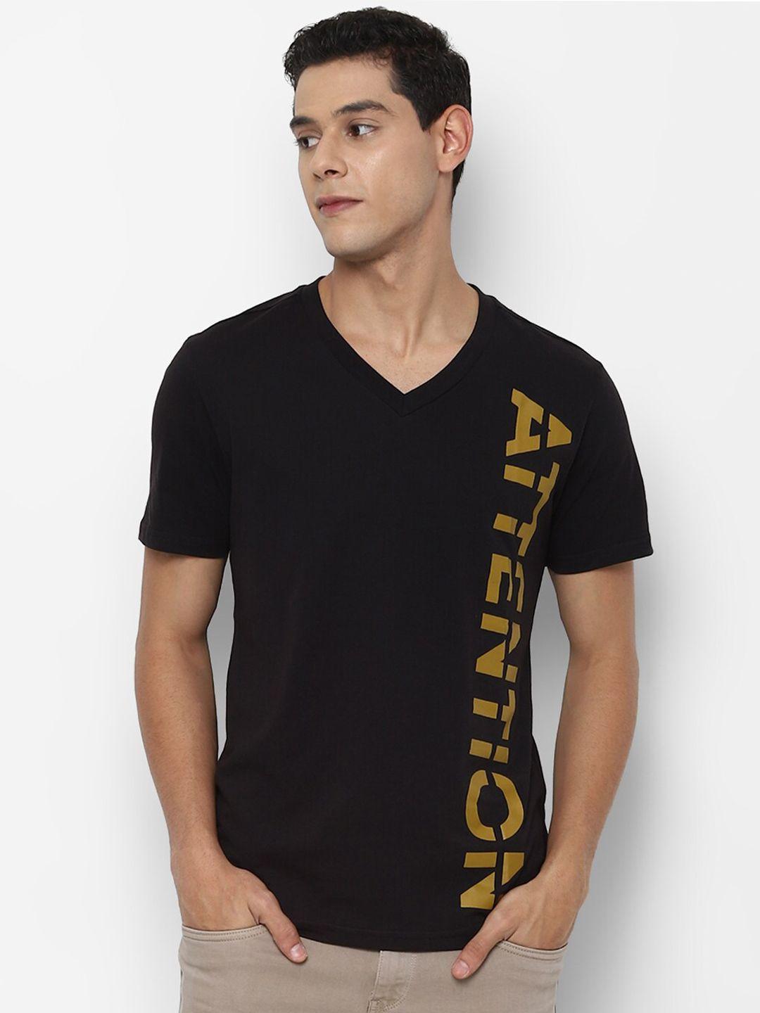forever-21-men-black-typography-printed-v-neck-raw-edge-t-shirt