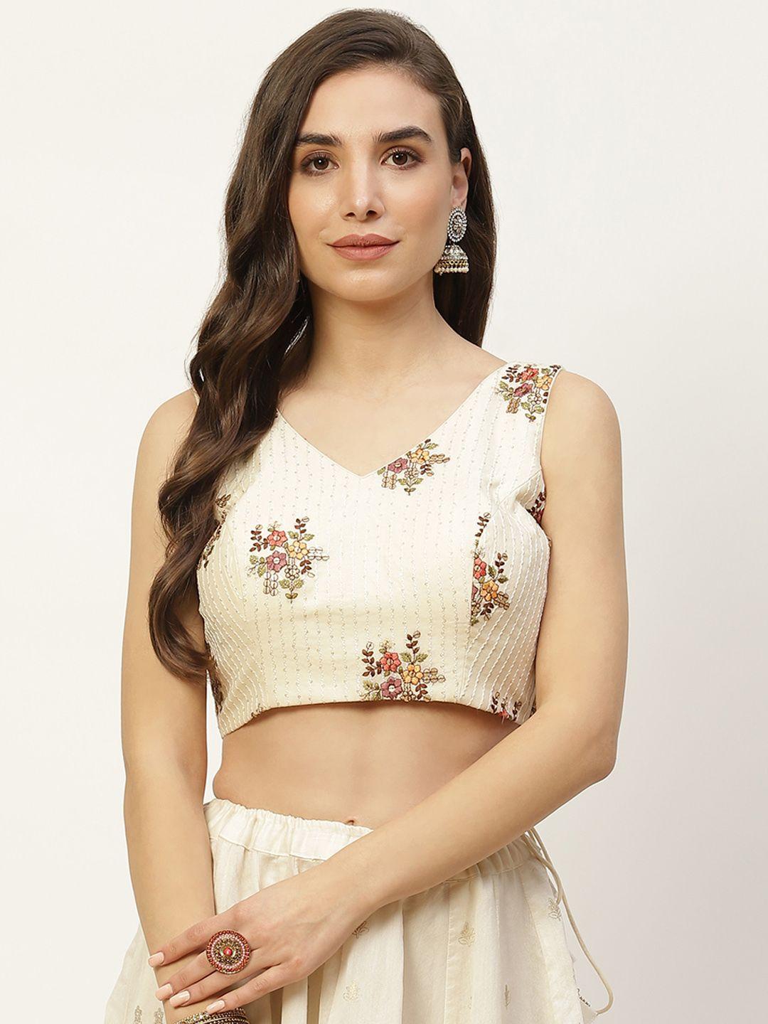 nds-niharikaa-designer-studio-off-white-&-pink-cotton-embroidered-padded-readymade-blouse