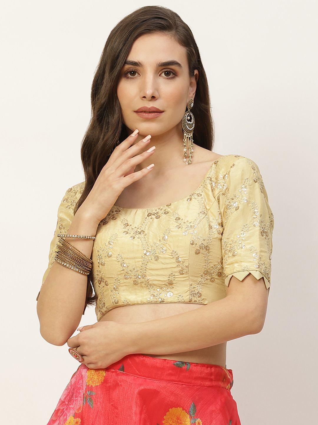 nds-niharikaa-designer-studio-beige-&-gold-ethnic-zari-embroidered-padded-saree-blouse