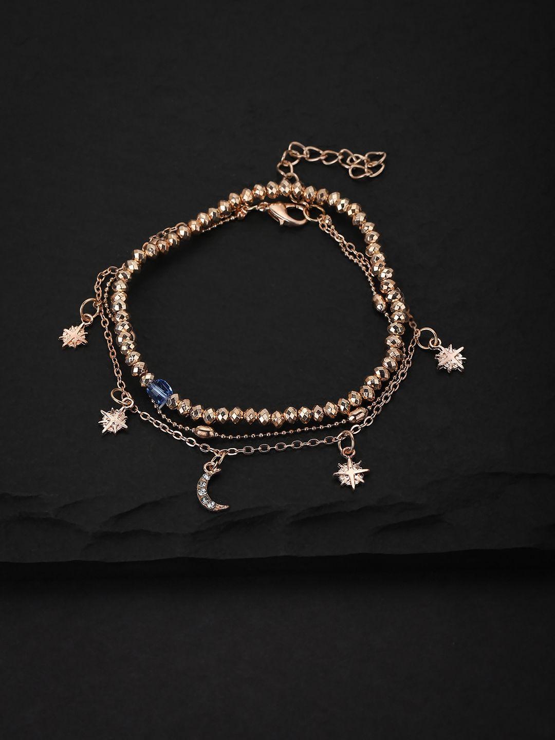 carlton-london-set-of-2-gold-plated-multi-layered-anklet