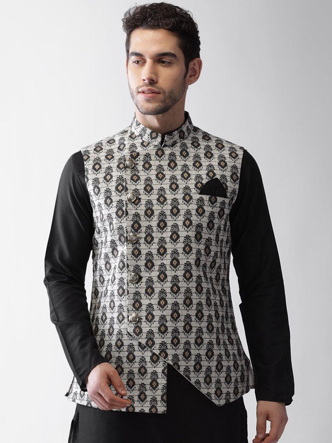 kisah-men-grey--printed-nehru-jacket