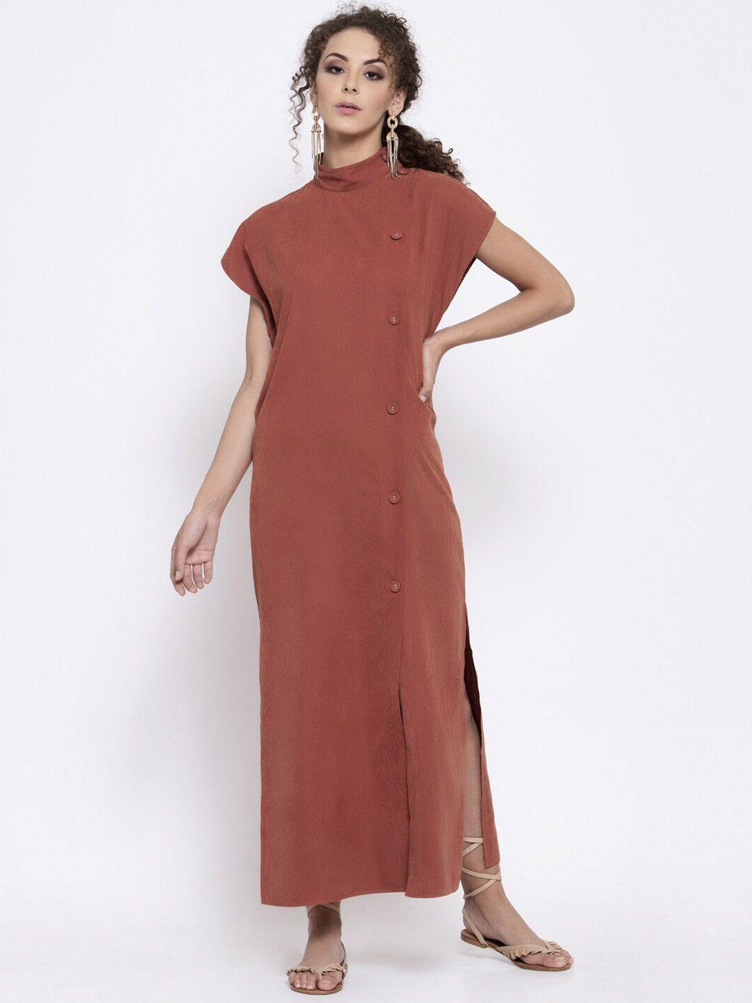 lela-women-rust-leather-maxi-dress