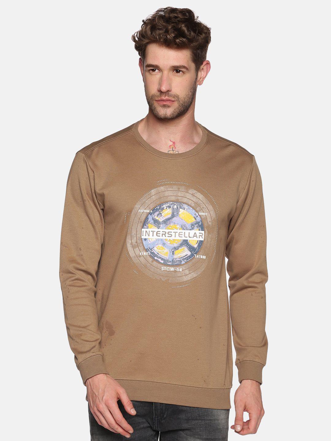 showoff-men-beige-printed-sweatshirt