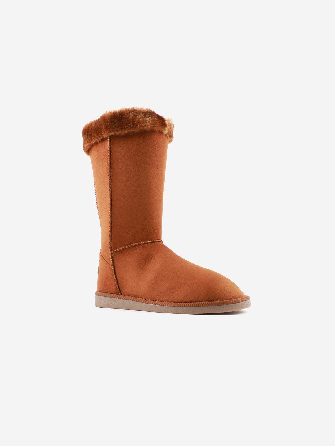 carlton-london-women-tan-high-top-flat-boots