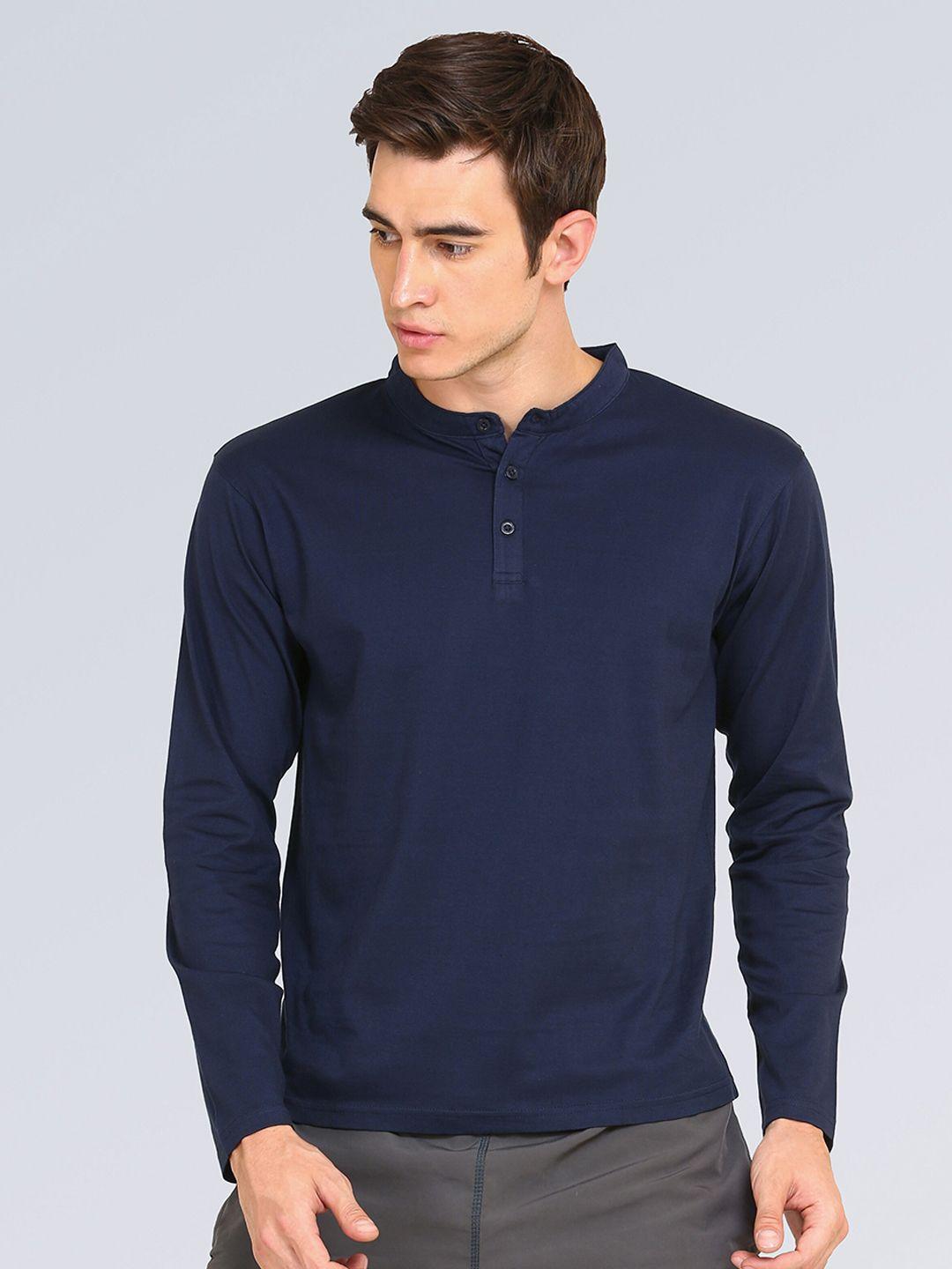 appulse-men-navy-blue-solid-mandarin-collar-t-shirt