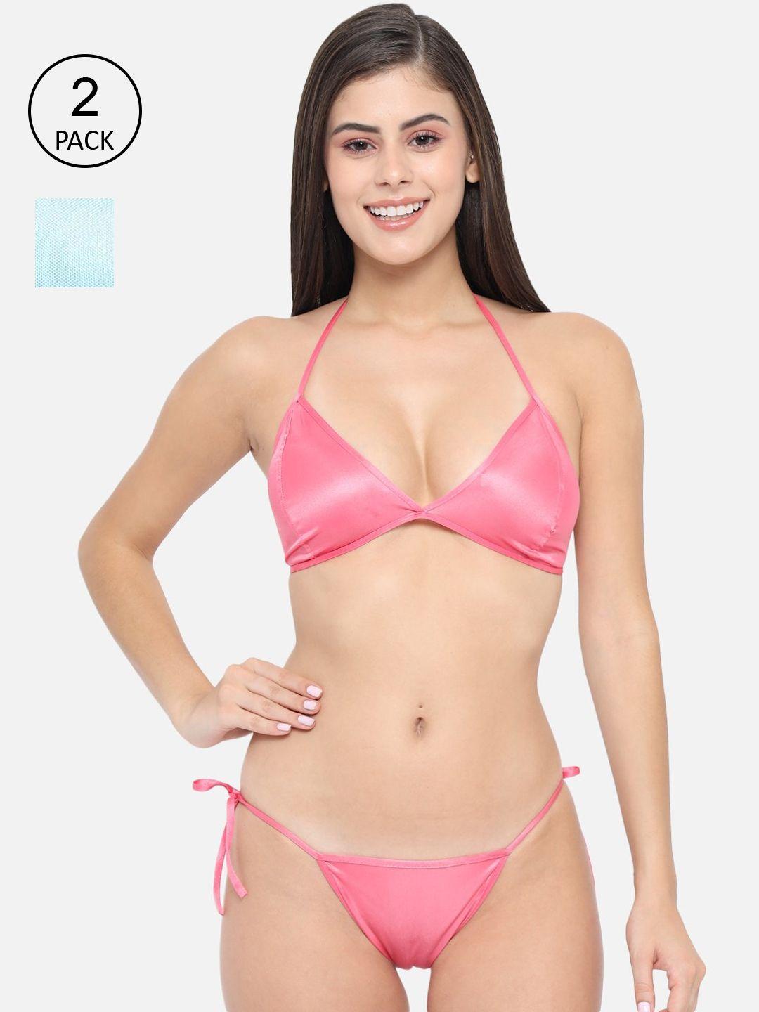 klamotten-women-set-of-2-sea-green-&-pink-solid-lingerie-set-13gs-11r
