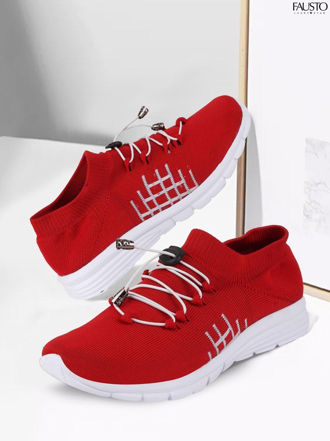 fausto-men-red-mesh-running-non-marking-shoes