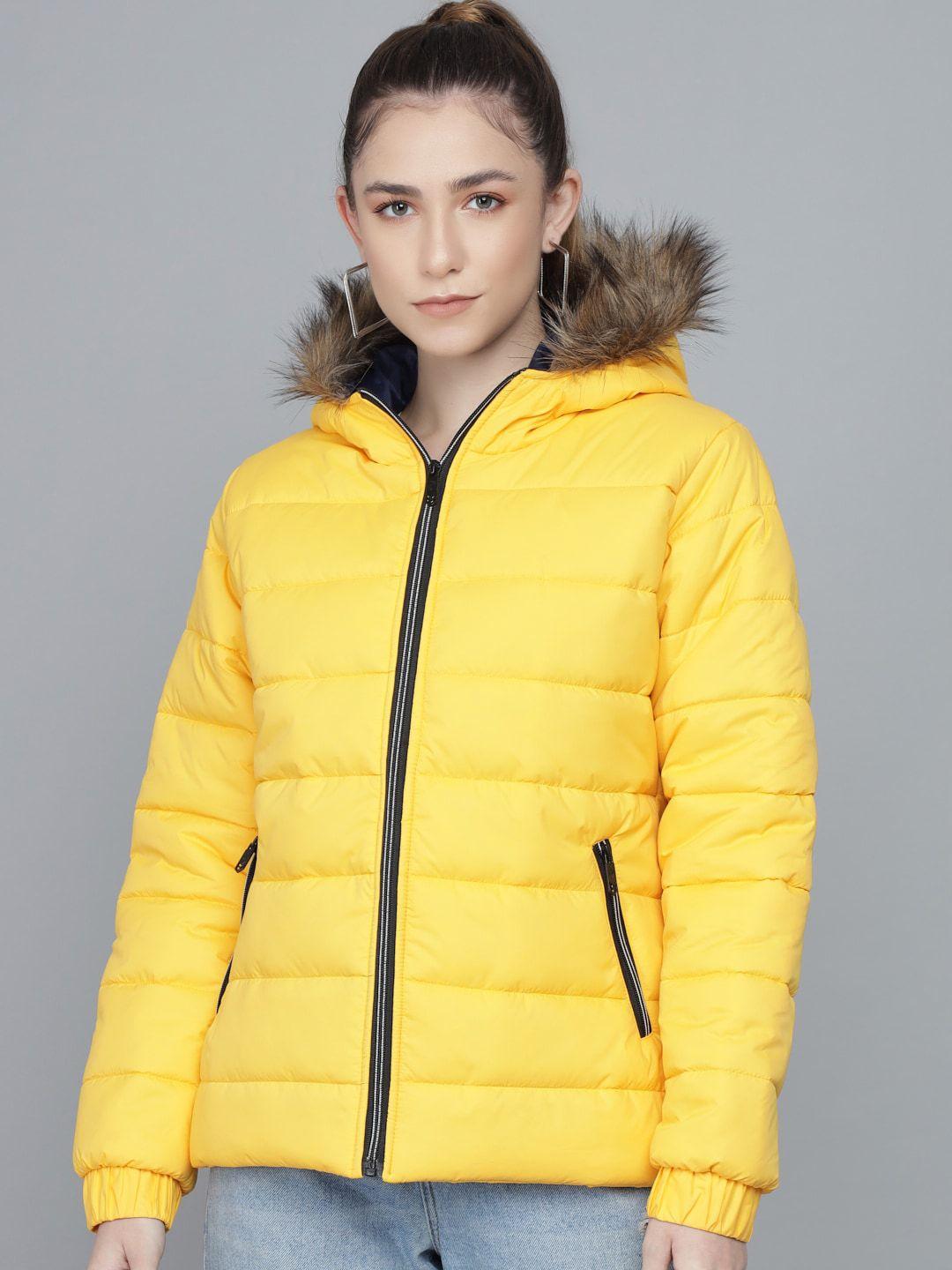 kotty-women-yellow-lightweight-padded-jacket