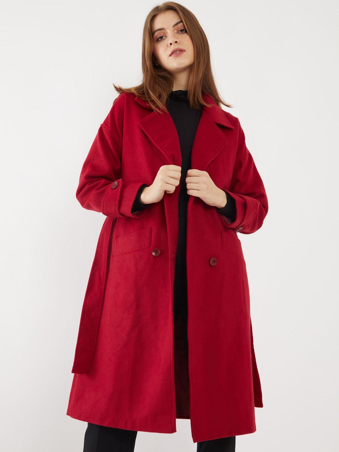 zink-london-women-red-solid-trench-coat