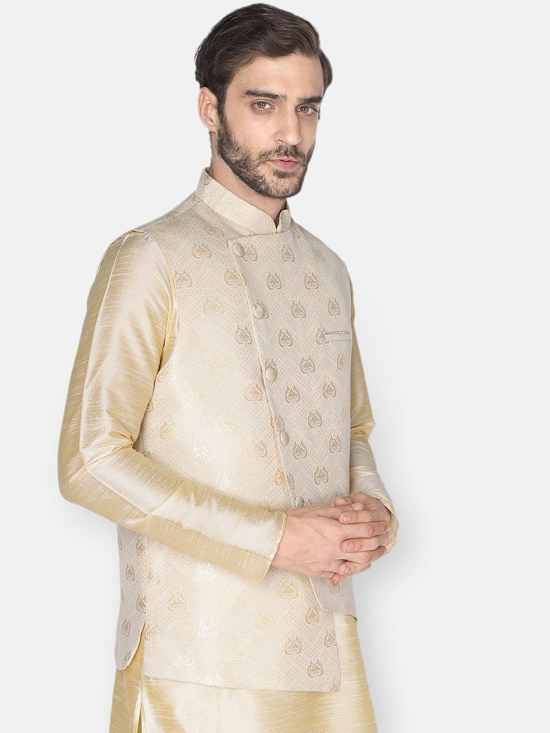 namaskar-men-white-woven-nehru-jacket