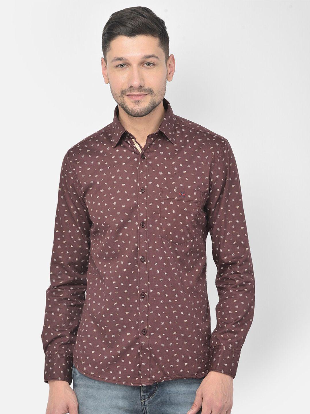 crimsoune-club-men-maroon-slim-fit-floral-printed-cotton-casual-shirt