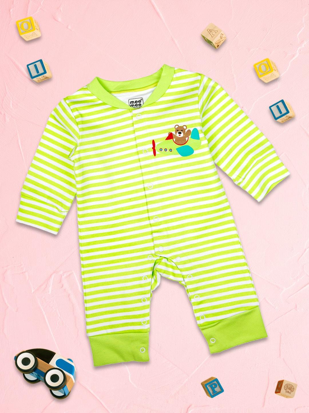 meemee-boys-lime-green-striped-cotton-rompers