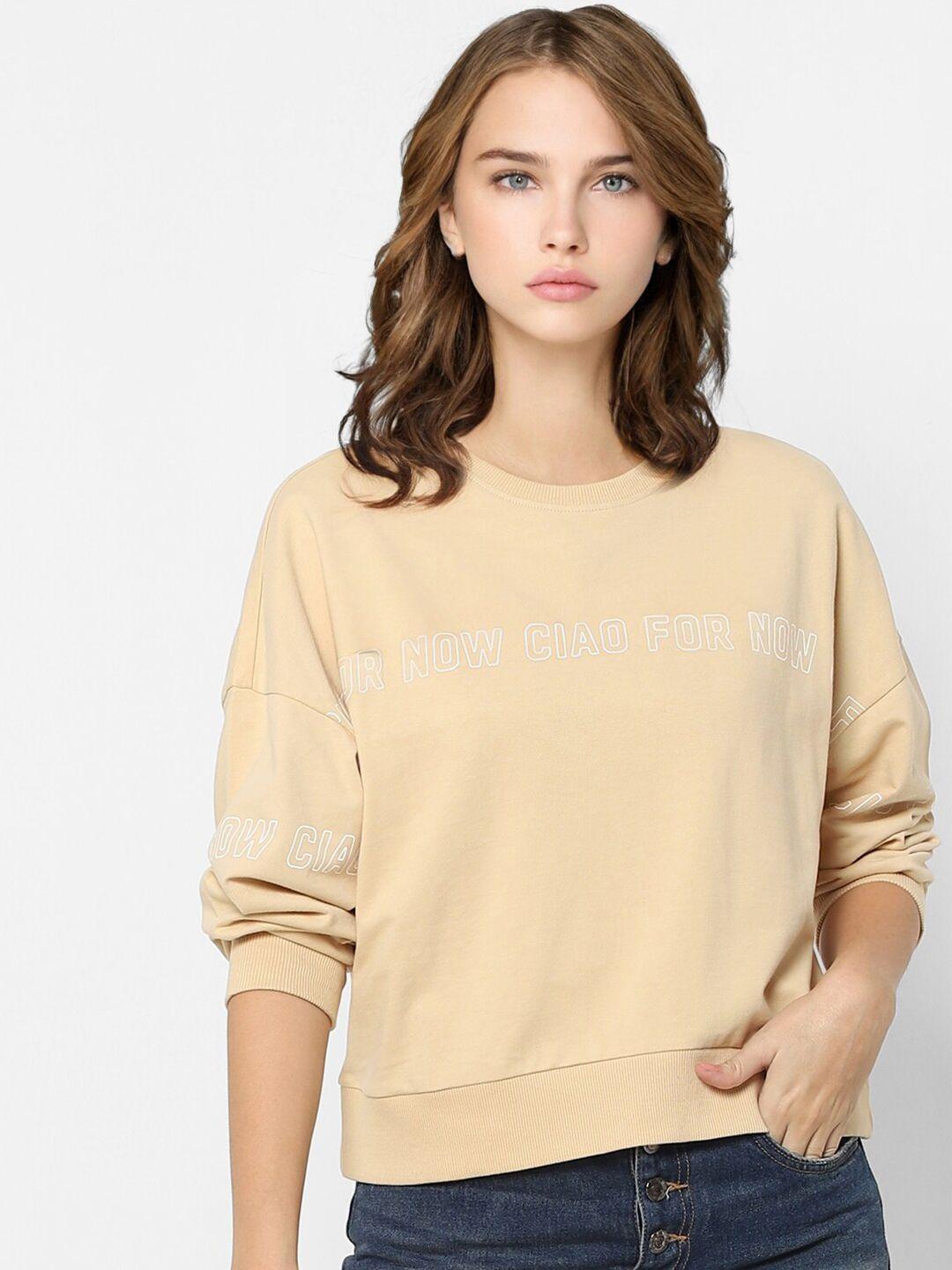 only-women-beige-sweatshirt