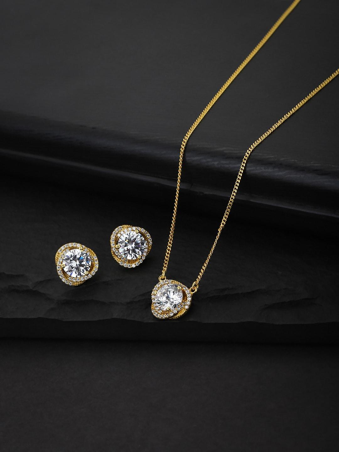 carlton-london-gold-toned-stone-studded-jewellery-set