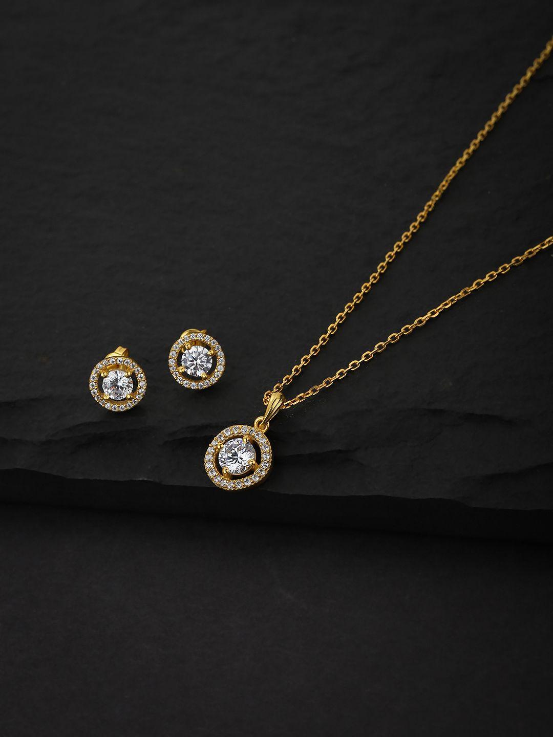 carlton-london-women-gold-cz-jewellery-set